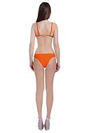 Neonfärgat bikini-set med sick-sackmönstrad topp
